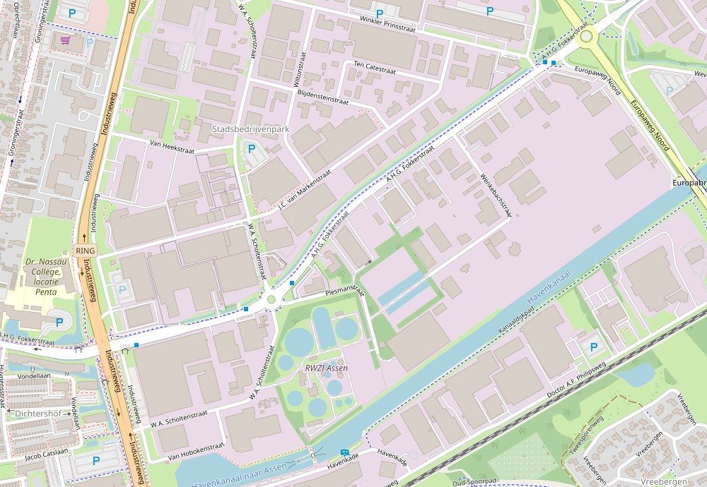 Kaart van de omgeving van A.H.G. Fokkerstraat 18 L, 9403 AP Assen